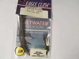 20 EAGLE CLAW SALTWATER FISHING HOOKS 11/0 BRONZE (LE9018BG 11/0) 3E G 
