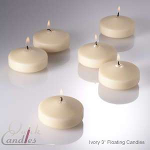 Set of 96 Ivory 3 Floating Candles Wedding Centerpiece  