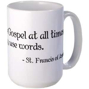  St. Francis of Assisi   White Christian Large Mug by 