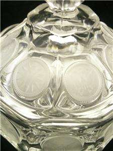 FOSTORIA Glass COIN Lidded Compote Candy Dish Wedding Bowl FREE 