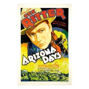  Arizona Days, Tex Ritter, 1937 Premium Poster Print, 18x24 