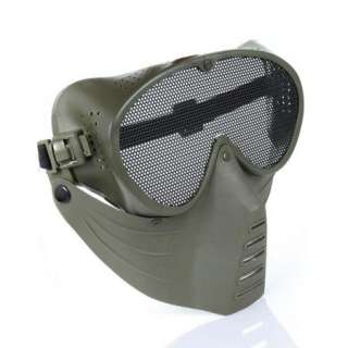 Full Face Airsoft Metal Mesh Goggles Protective Mask  