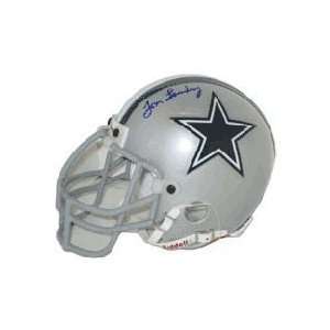 Tom Landry, Dallas Cowboys Autographed Riddell Authentic Mini Football 