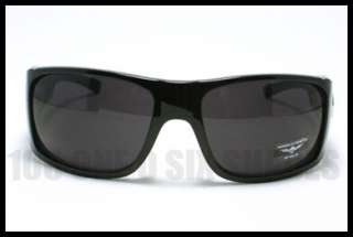 SKULL Logo Sunglasses Gangster Cholo Style DARK BLACK (size 5 1/2 