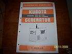 Kubota A model Generator parts book