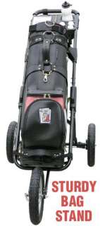 NEW X6 3 SPEED THREE WHEEL COMPACT GOLF PUSH PULL CART TROLLEY EASY TO 