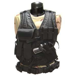  Cross Draw Holster Military Tactical Vest in Black Sports 