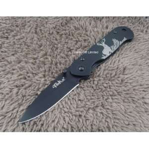   elk lasered 100 stainless steel mini pocket edc folding camping knife