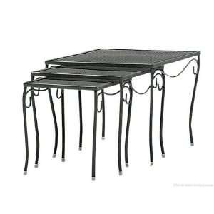   Square End Patio Tables Hammered Pewter Finish Patio, Lawn & Garden