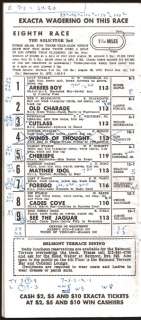   RIDGE IN 1973 MARLBORO CUP HORSE RACING PROGRAM PLUS FOREGO  
