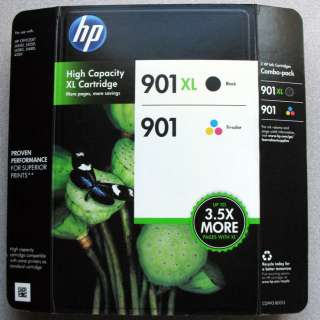 PACK HP GENUINE 901XL Black & 901 Tri Color Ink (RETAIL BOX) 901 XL 