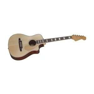 Fender Malibu SCE Solid Top Cutaway Acoustic Electric Guitar Natural 