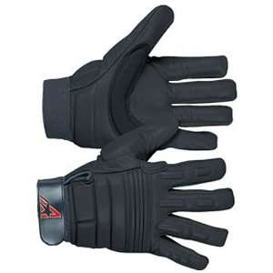   /Linebacker Football Gloves BK   BLACK YOUTH   SML
