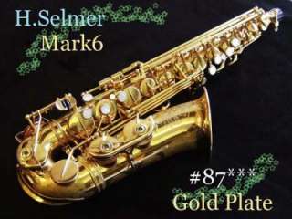 Used H. Selmer Mark VI #87000 Gold Plated Alto Saxophone and Case 