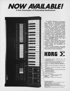   PICK + Alesis Korg Moog Oberheim Roland Yamaha Keyboard Synthesizer Ad