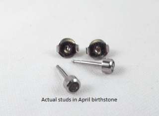 Studex+ surgical steel ear piercing studs BIRTHSTONE OPTIONS  