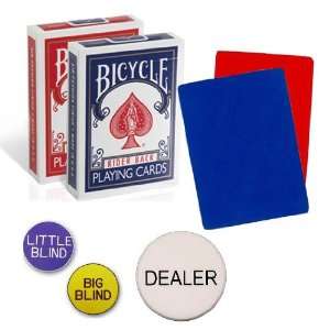  Bicycle Cards   Standard Index with Poker Buttons and Cut 