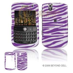 Purple and White Zebra Animal Skin Design Snap On Cover Hard Case Cell 