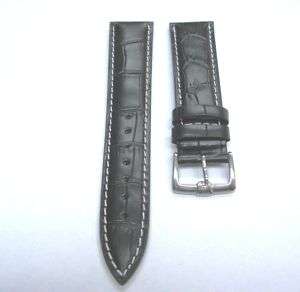 20MM ITALIAN LEATHER WATCH BAND STRAP FOR OMEGA W/S BLACK  