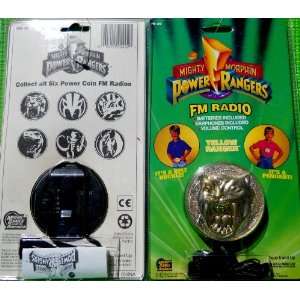   Power Rangers Coin Radio with Headphones Yellow Ranger Toys & Games
