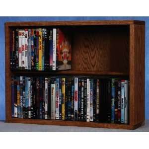 Wood Shed 215 24 Solid Oak 2 Row DVD Cabinet Tower/Open Box Special