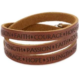 Dillon Rogers Its A Wrap Faith, Courage Brown Bracelet   designer 