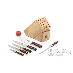 Sabatier Provence 7 Piece Stainless Steel Knife Set in Wood Block 
