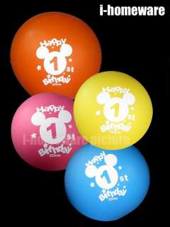 Mickey Mouse Birthday Party x8 Pcs 1 st Balloons m996  