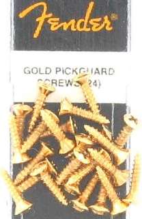 Fender Guitar Pickguard Screws Strat Tele Bass GOLD 24  