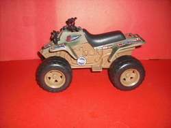 FRICTION GREEN BROWN ATV PLASTIC FRICTION KIDS TOY  