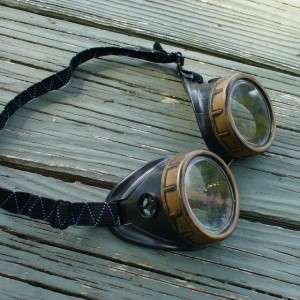   Goggles Glasses lens Victorian biker pirate Aviator motorcycle Bkgldcl