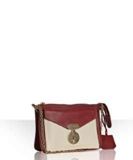 Celine red and ivory envelope pocket small shoulder bag   up 