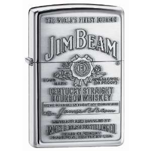 Zippo Jim Beam Pewter Emblem Pocket Lighter:  Sports 