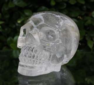 CLEAR 3.0 Natural Quartz Rock Carved Crystal Skull 15.7 OZ Healing 
