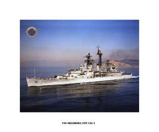 USS OKLAHOMA CITY CLG 5    Naval Ship Photo Print, USN Navy  