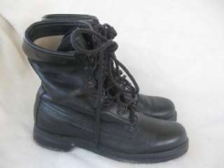 Vtg lace up tall combat boots work safety Steel Toe army Cove 12 D 