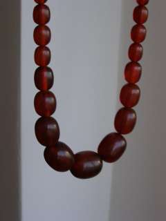100 years old Egypt Faturan Amber Ottoman long necklace 73g  