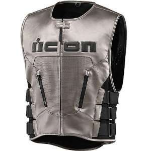 com Icon Regulator Hayabusa Mens Leather Sportsbike Motorcycle Vest 