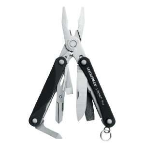 Leatherman 831195 Squirt PS4 Black Keychain Tool with Plier