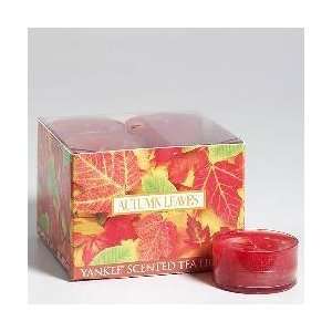  Autumn Leaves   Box of 12 Scented Tea Lights: Home 