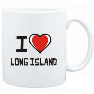 Mug White I love Long Island  Cities 
