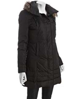 Soia & Kyo black quilted Naoki hooded down jacket