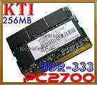 256MB KTI PC2700 DDR333 Laptop Memory RAM MicroDIMM MEM