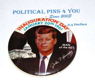 Pin pinback button badge political JOHN F. KENNEDY JFK  