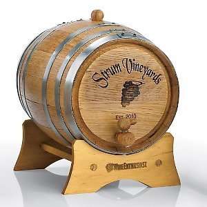 Personalized Mini Oak Wine Barrel   One Liter 