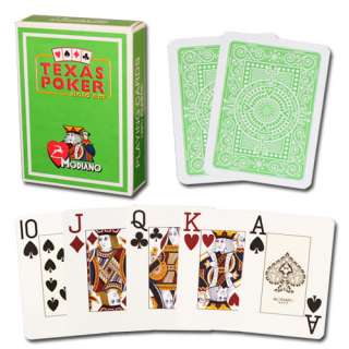 MODIANO Plastic Playing Cards Texas Poker L Green Jumbo  