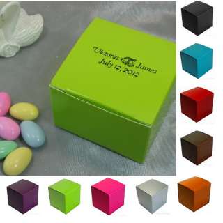   Wedding Party Favor Candy Treat Gift Box   3x3x2 100 Custom Bxs