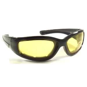 Night Hawk Motorcycle Sunglasses   Yellow Lens for Night 