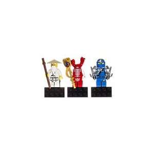  LEGO Ninjago Magnet Set Sensei Wu, Fangpyre and Ninja Jay 