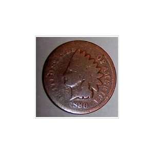  1880 U.S. Indian Head Cent / Penny Coin 